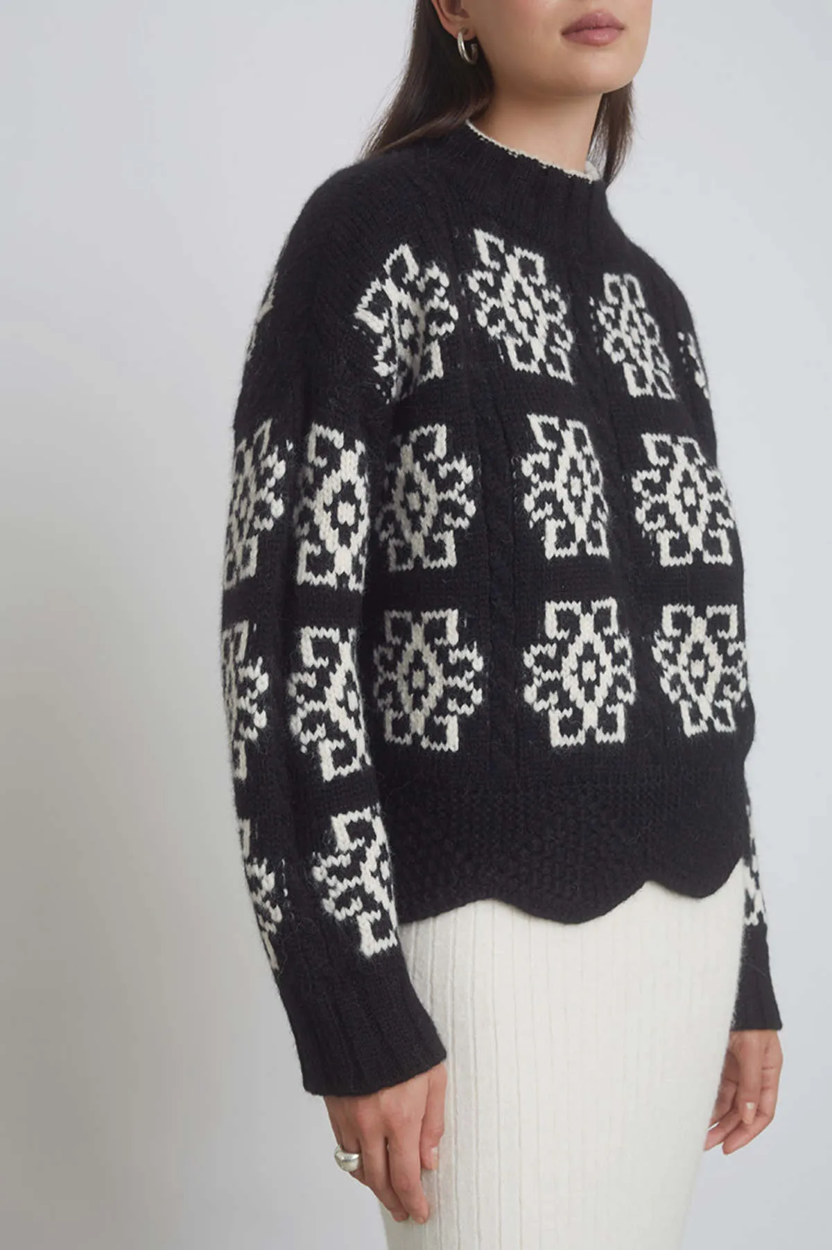 Sienna Sweater - Black/Ivory