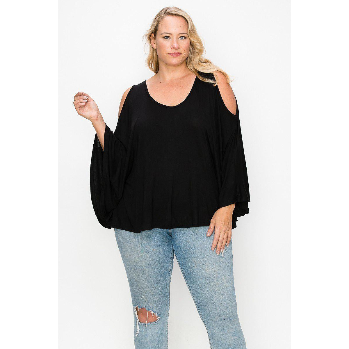 Solid Top Featuring Kimono Style Sleeves