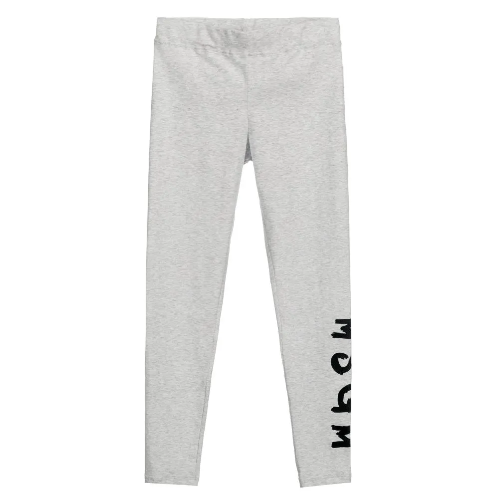 Teen Grey Logo Leggings