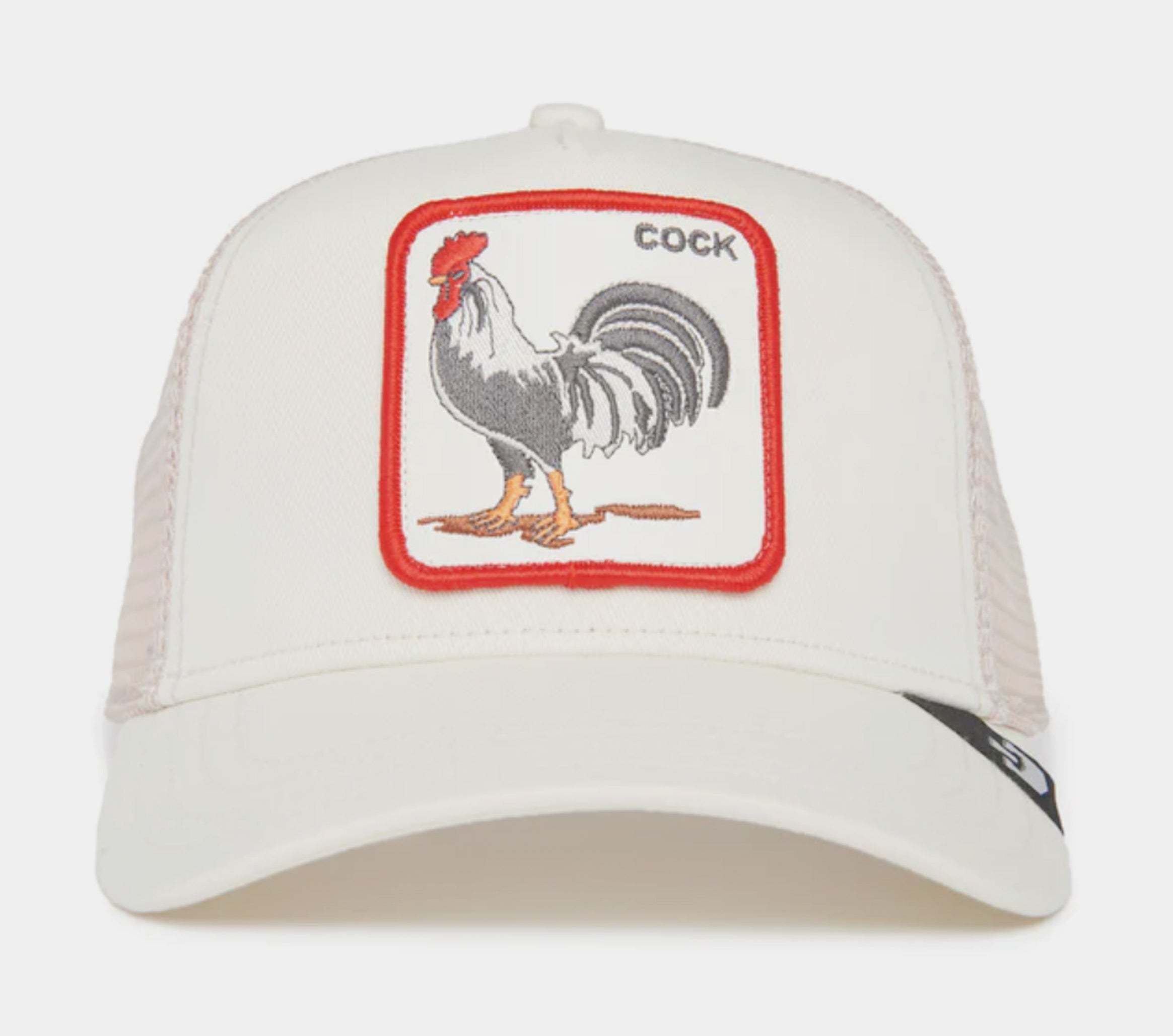 The Cock 14x14 Trucker Mens Hat (White)