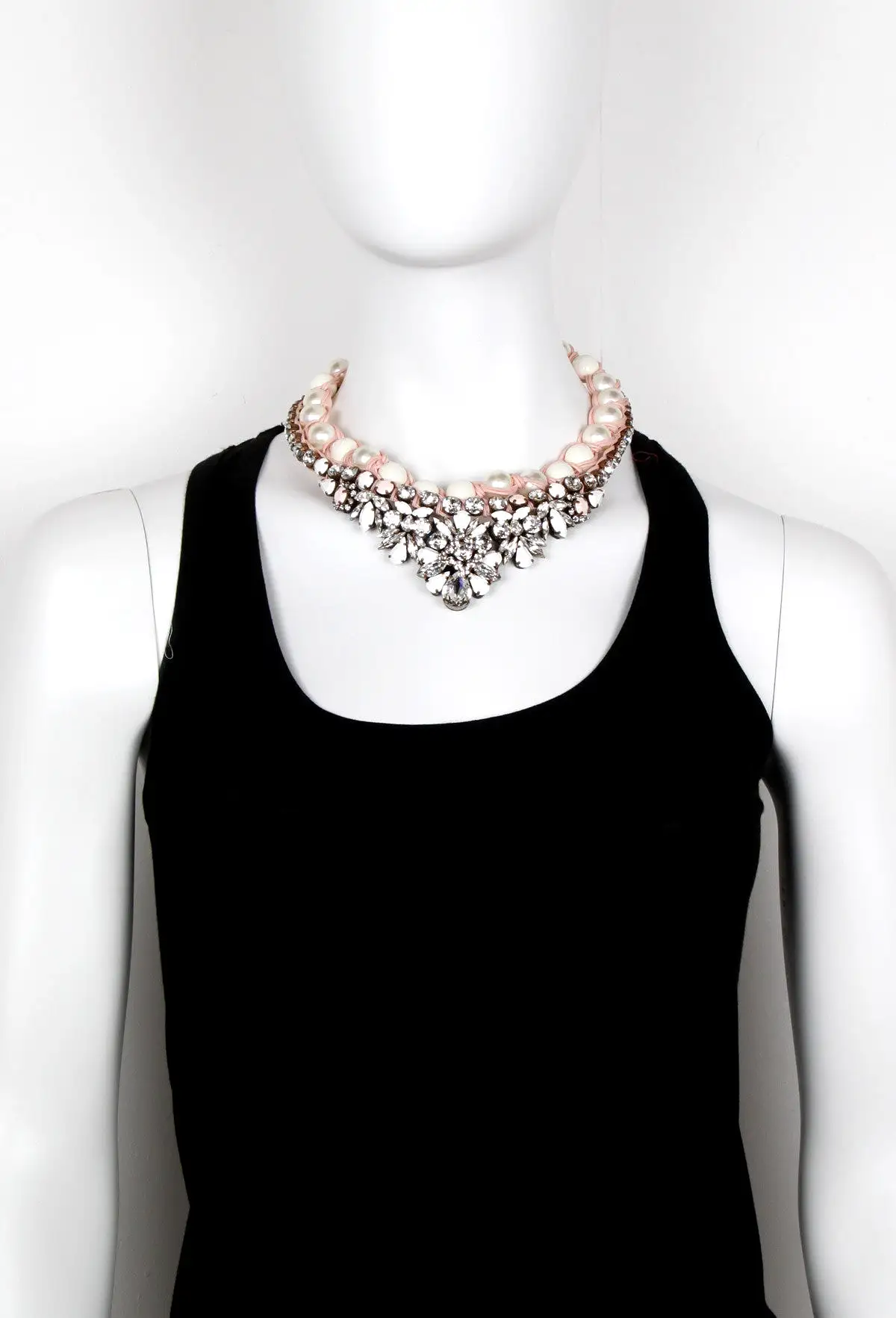 Theresa Cystal & Faux Pearl Necklace