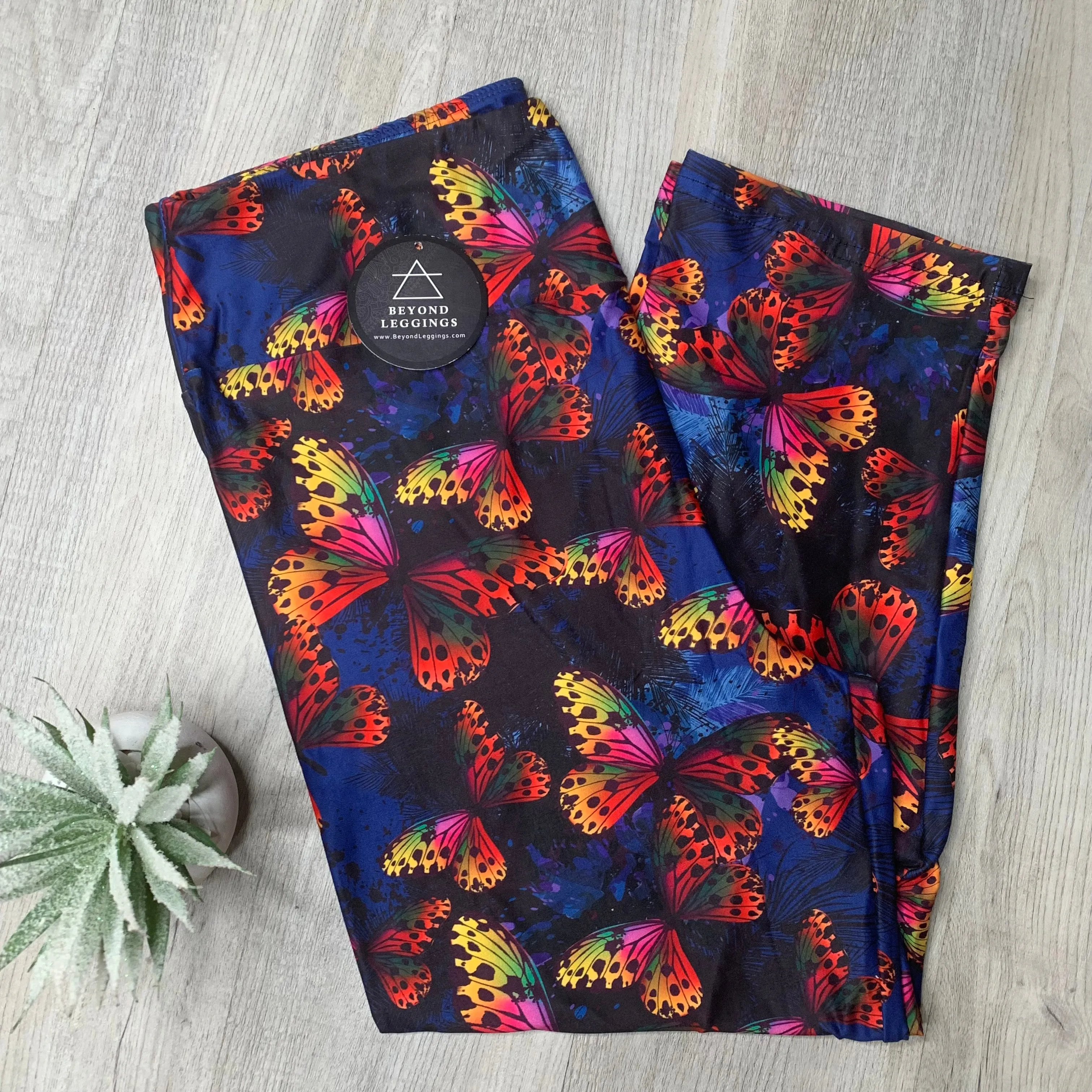 Tropical Butterflies Capri Soft Leggings