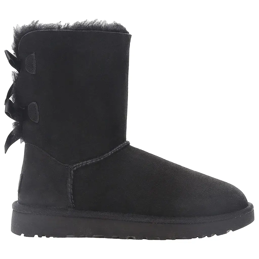 Ugg Australia Womens Boots Bailey Bow II Casual Pull-On Ankle Suede - UK 4