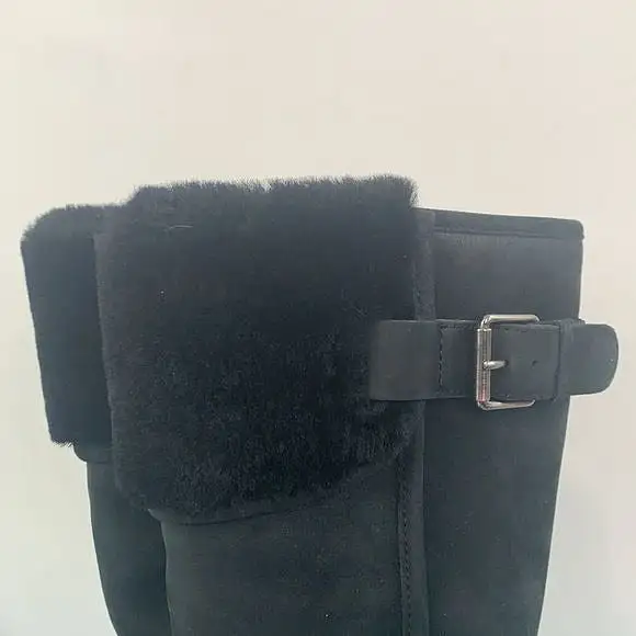 UGGBlackSuede and Shearling Boots