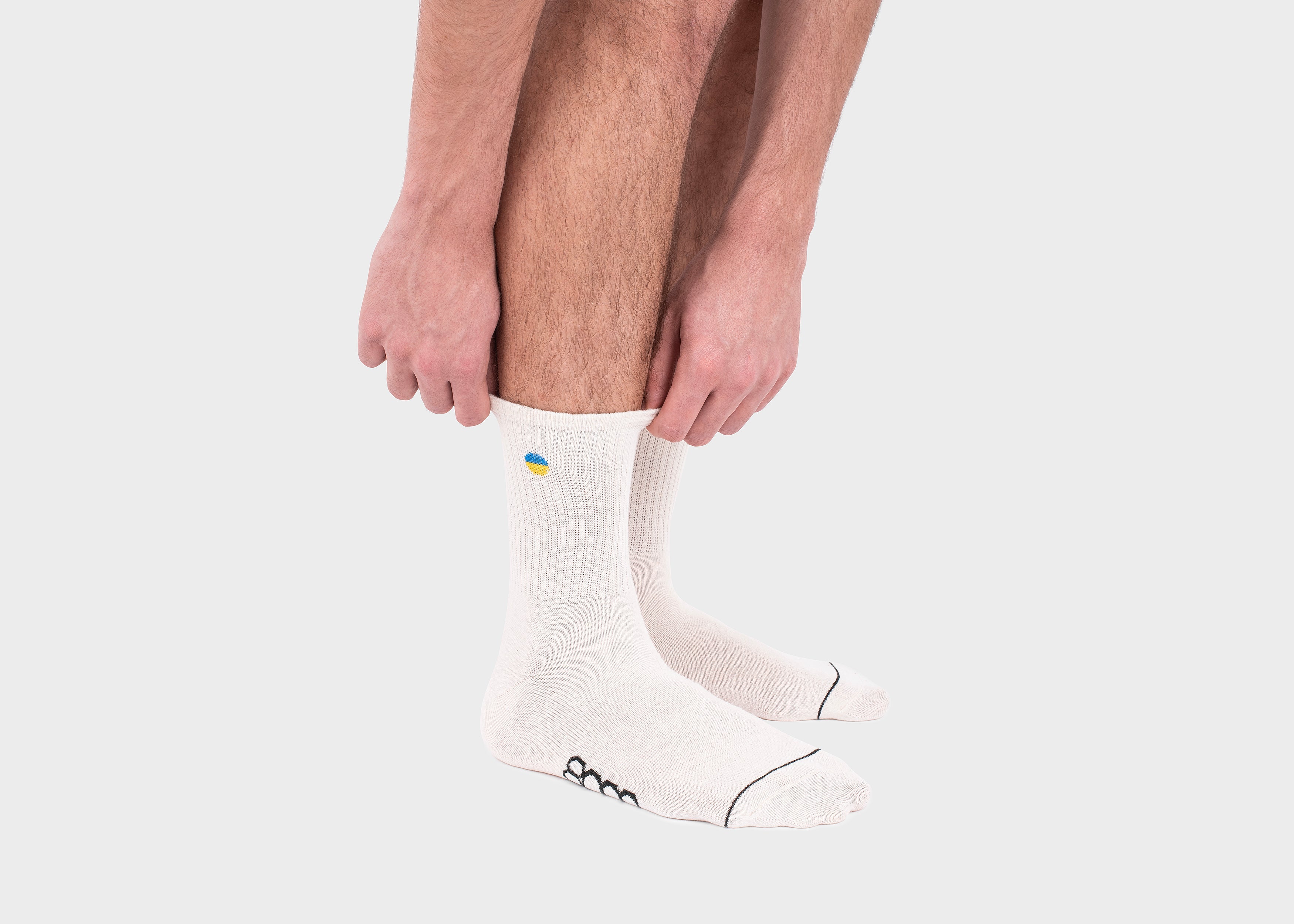 Ukraine Crew Socks Beige