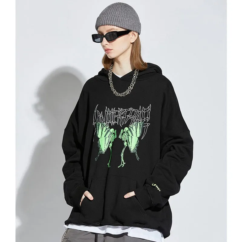 UNTP Caterpillar Skeleton Pullover Hoodie