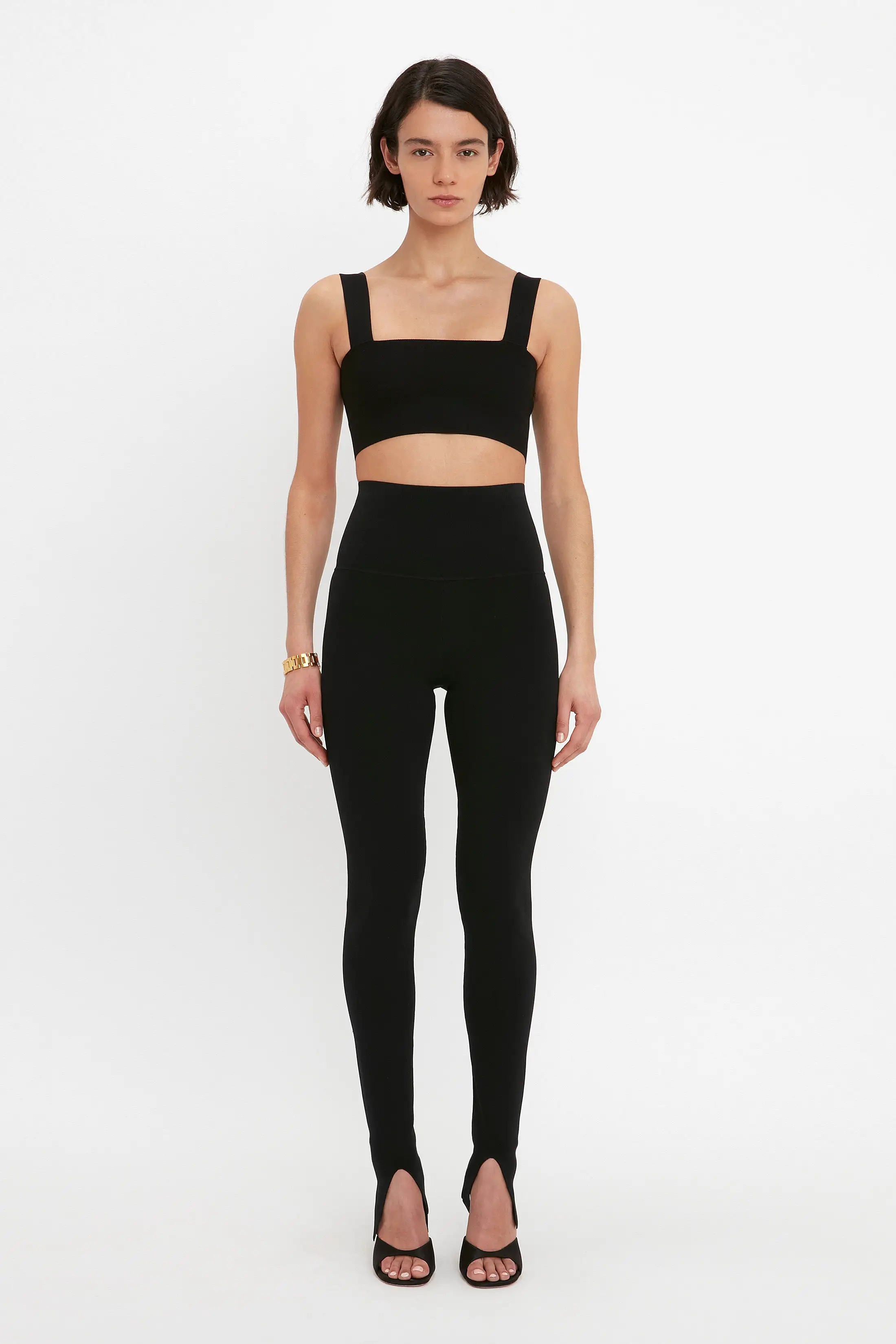 VB Body Split Front Leggings In Black