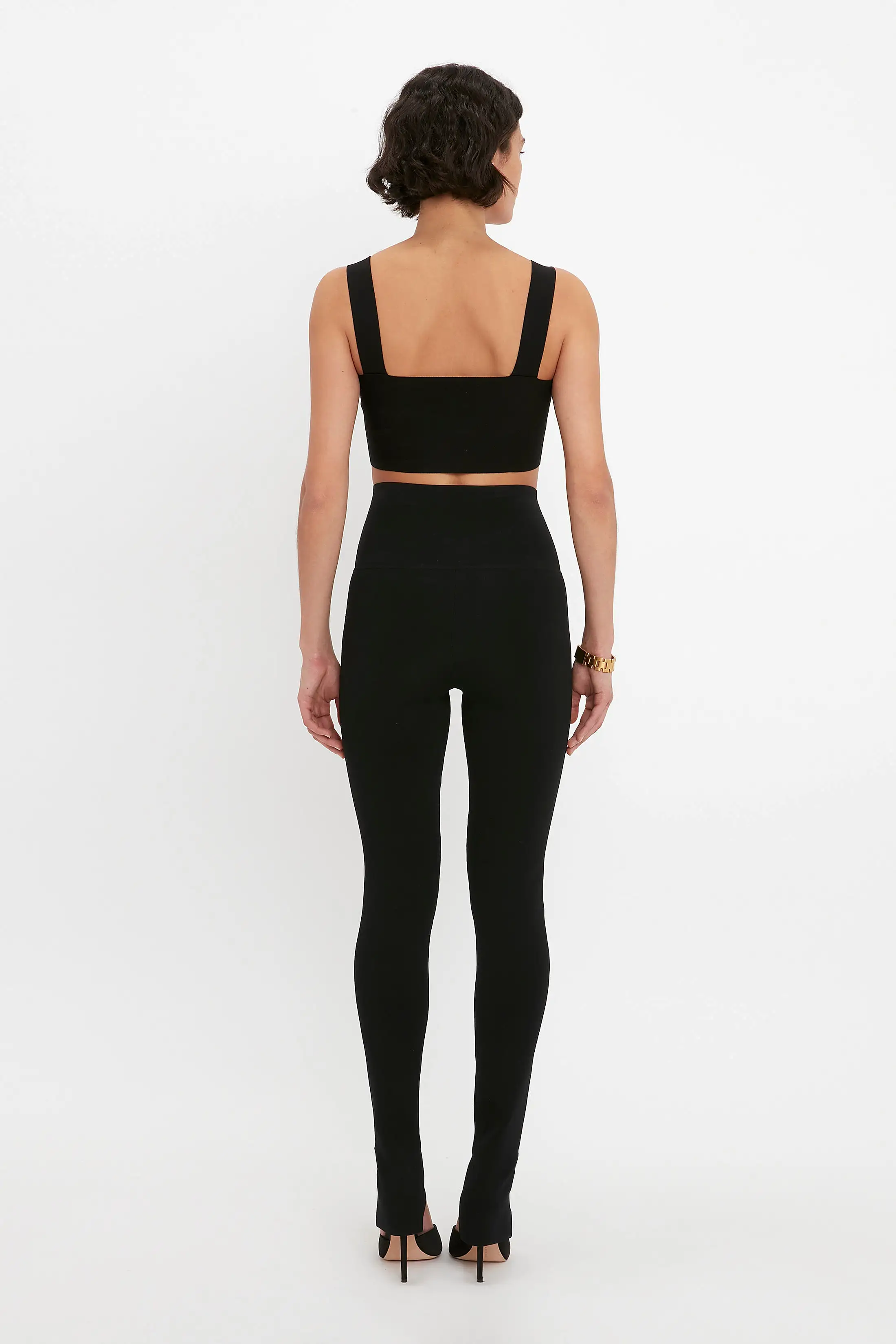 VB Body Split Front Leggings In Black