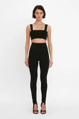 VB Body Split Front Leggings In Black