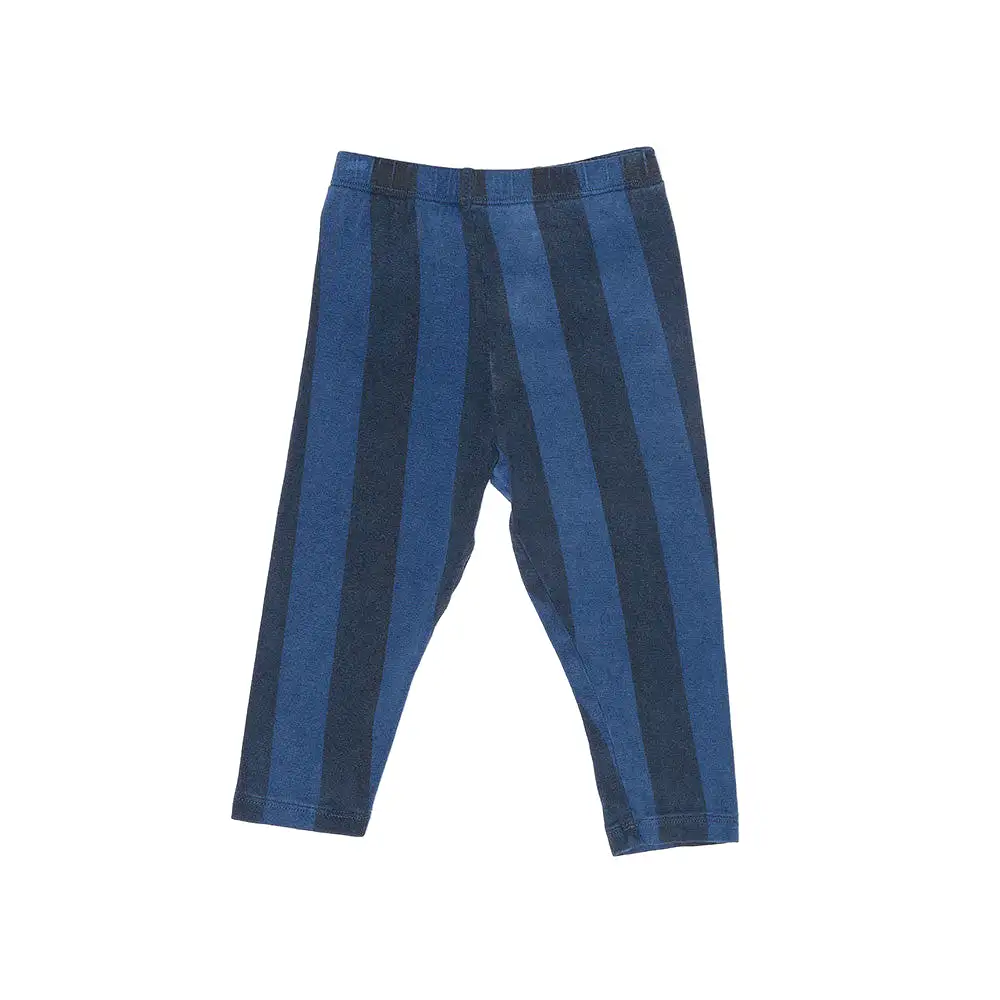 Vertical Stripe Baby Leggings, Denim/Navy