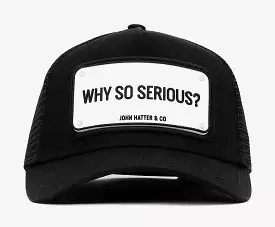 Why So Serious Trucker Mens Hat (Black/White)