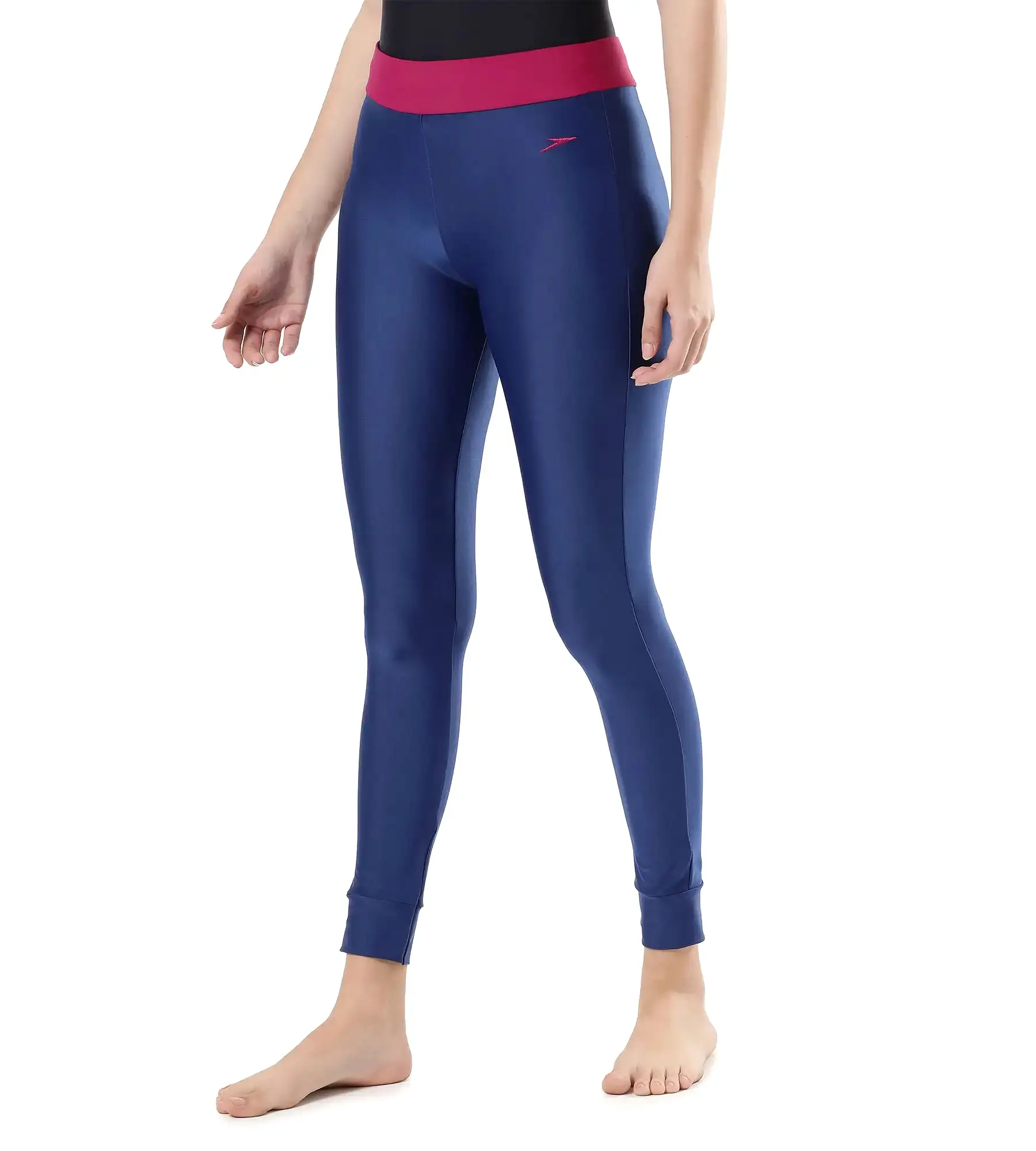 Women's Solid Contrast Leggings - Ammonite & Berry