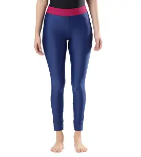 Women's Solid Contrast Leggings - Ammonite & Berry