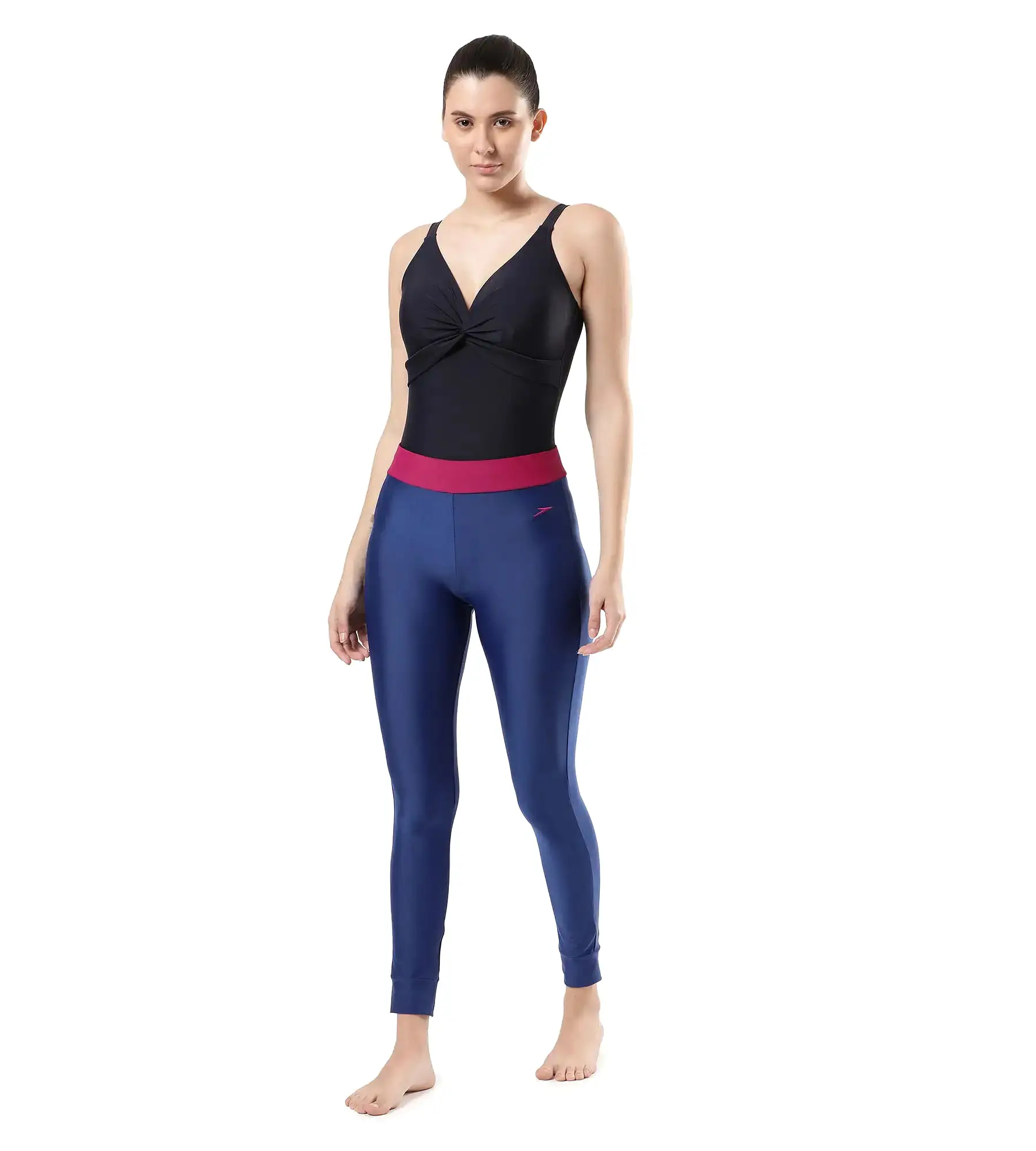 Women's Solid Contrast Leggings - Ammonite & Berry