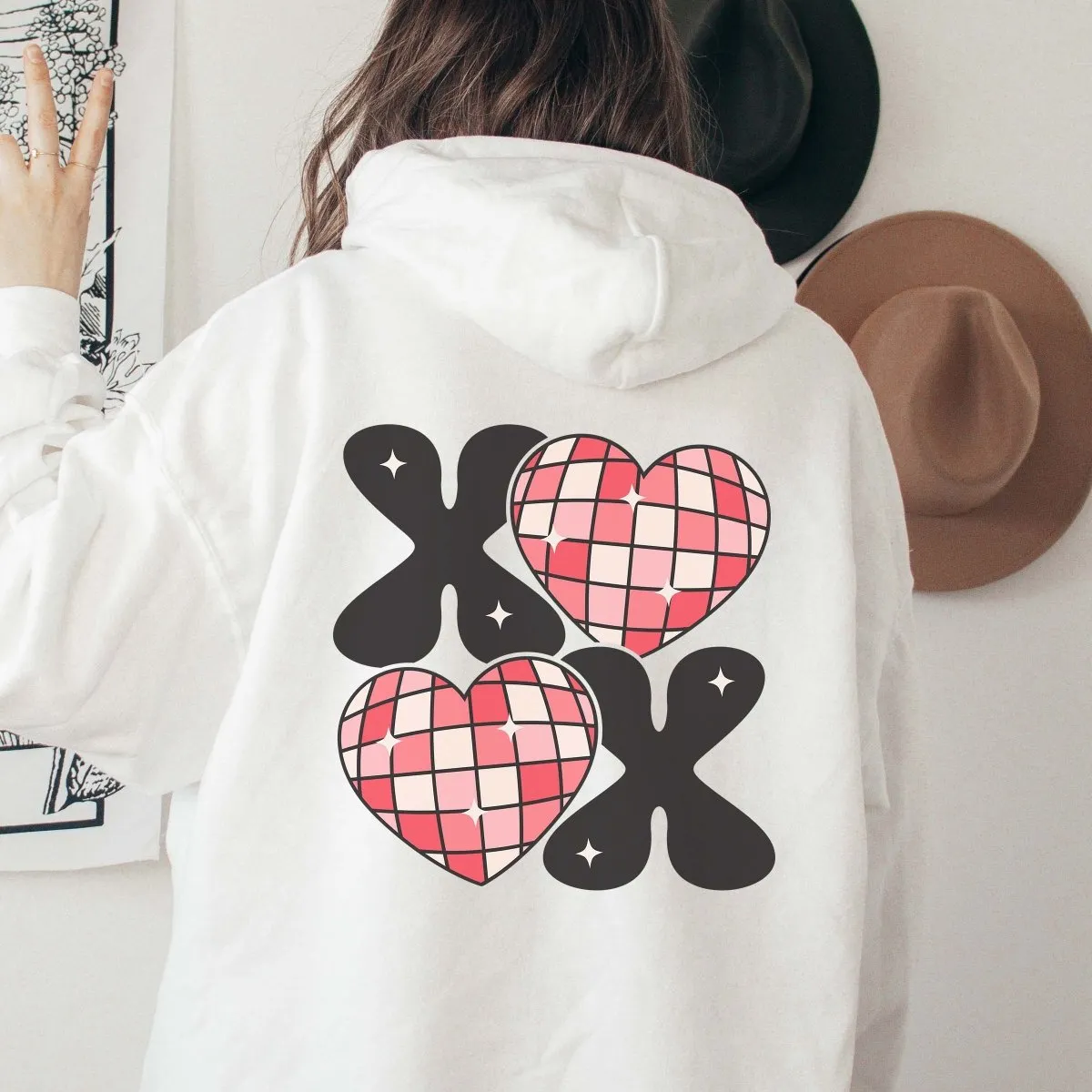 XOXO Disco Hearts Wholesale Back Of Hoodie