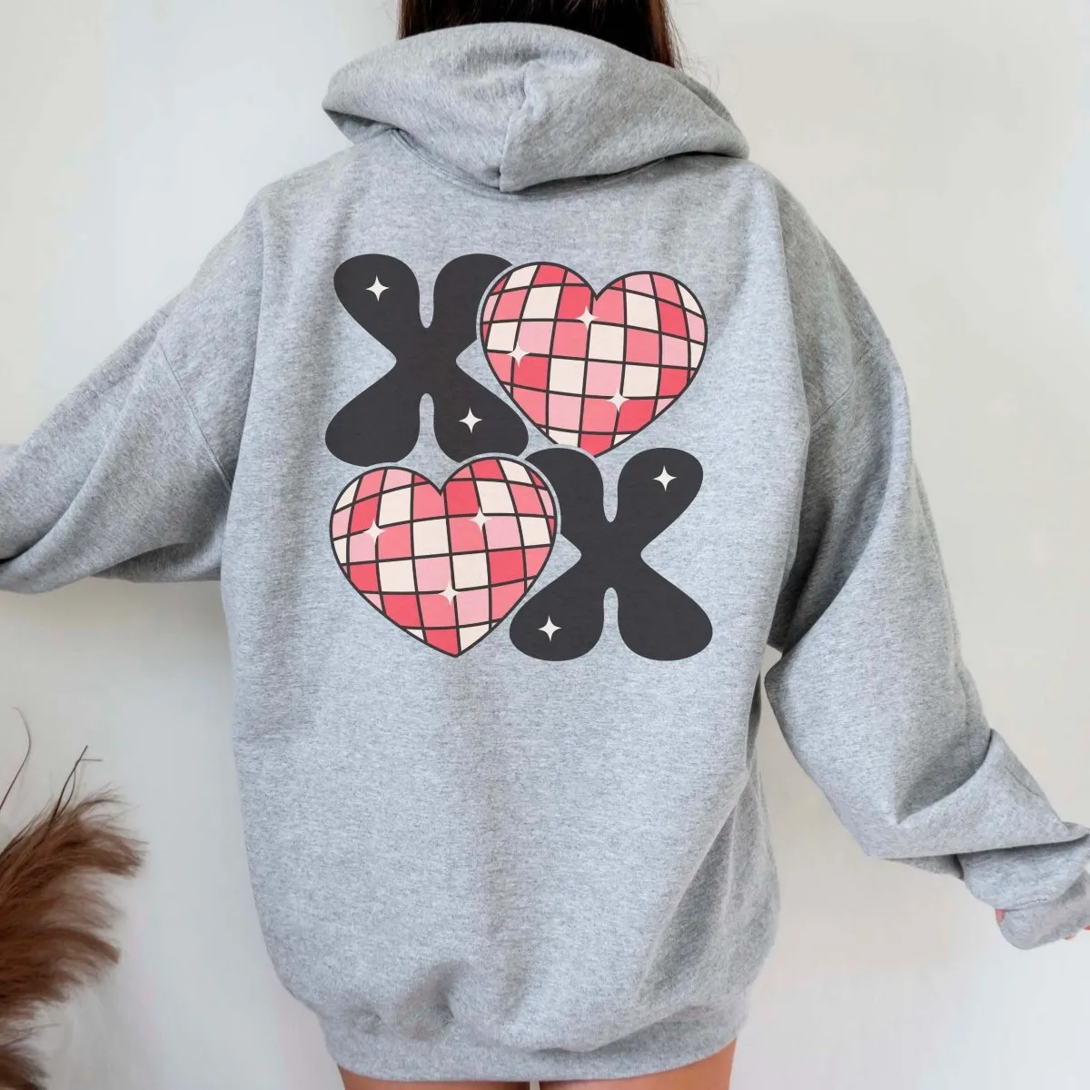 XOXO Disco Hearts Wholesale Back Of Hoodie